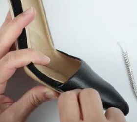 mach and mach dupes how to diy cute rhinestone bow heels, Attaching front trim