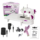 scrunchie sewing tutorial, Sew Mighty Mini Sewing Machine for Kids Beginners Travel More Light Portable Battery Powered Ideal for Traveling Quick Repairs Small Projects Children Dual Speed AC DC Operation Foot Pedal Controller More