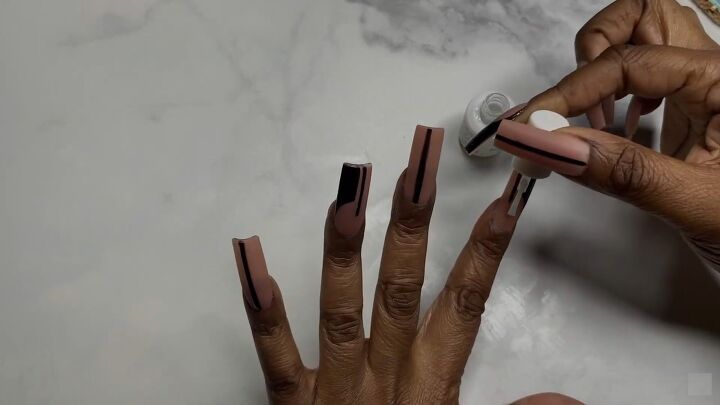 how to diy a sexy nude and black nail design, Applying protein bond
