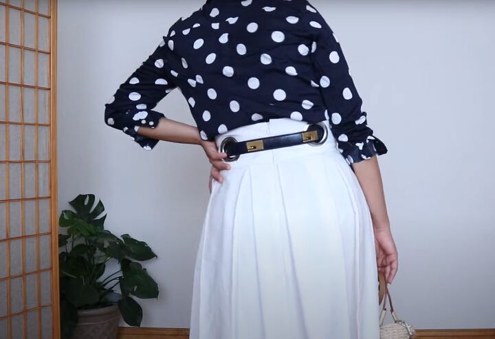 how to diy a super cute crop top and skirt set from an old curtain, DIY skirt