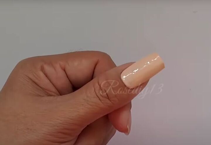 beginner step by step tutorial how to diy acrylic nails at home, Applying nail polish