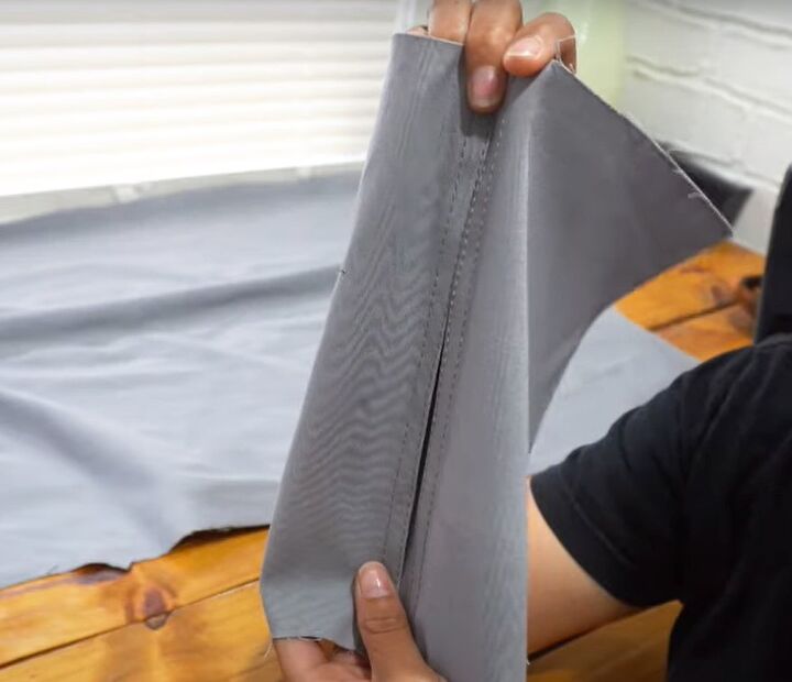 how to diy comfy gray cargo pants, Making 3D pocket