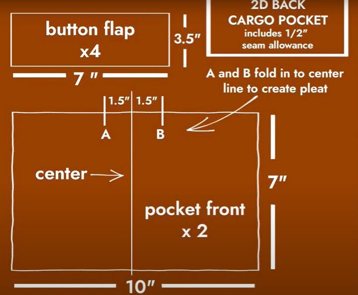 how to diy comfy gray cargo pants, Making back pocket
