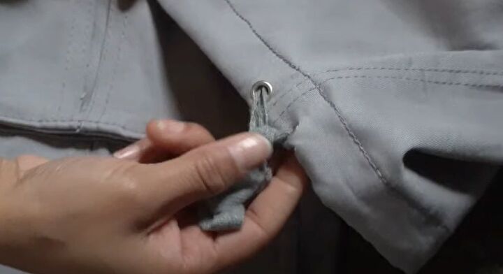 how to diy comfy gray cargo pants, Finishing