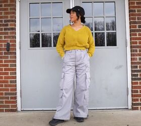How to DIY Comfy Gray Cargo Pants