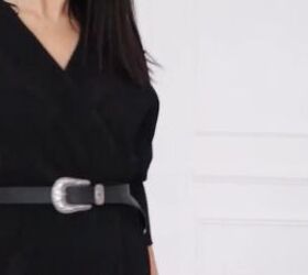 8 easy sleek outfit tips, Black belted shirt
