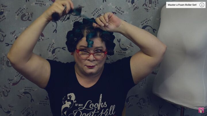 cute and easy pinup hair tutorial, Removing rollers