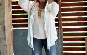 Cardigan Crazy & Thoughts on Wearing Distressed Denim After 40