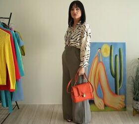 colorful outfit ideas how to wear bright colors, Bright handbag
