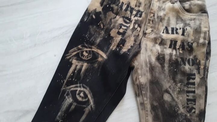 hand painting on clothes 3 unique ideas, Hand painted pants