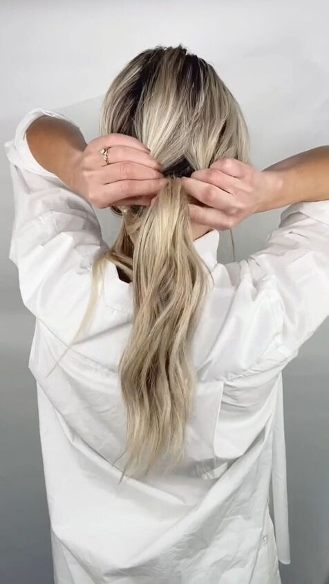 this hairstyle keeps your silk scarf secure in your hair, Creating twisty pigtails