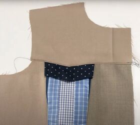 sewing tutorial how to diy an ugly but cute jacket, Front and pocket pieces