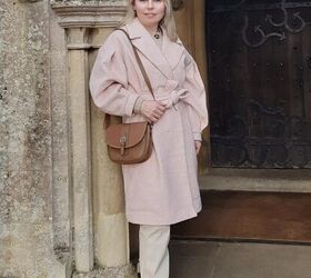 pink woolen coats styling ideas, Dusty pink