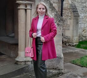 pink woolen coats styling ideas, Bright pink