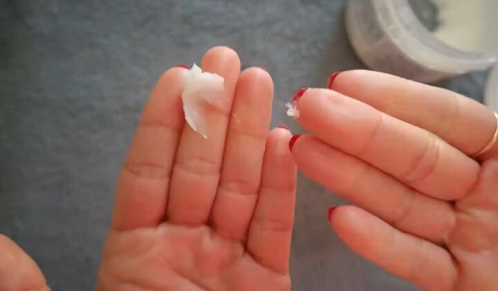 how to diy a super effective hand soak for dry cracked hands, Applying coconut oil
