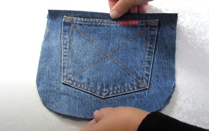 how to diy a super easy jean bag, Denim piece