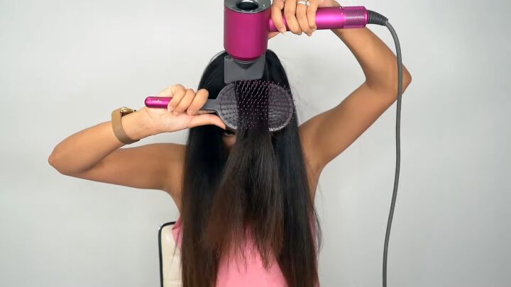 easy hair tutorial blow dry your hair straight like a professional, Blow drying hair