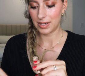 hair tutorial cute and easy braid hack, Securing fake braid