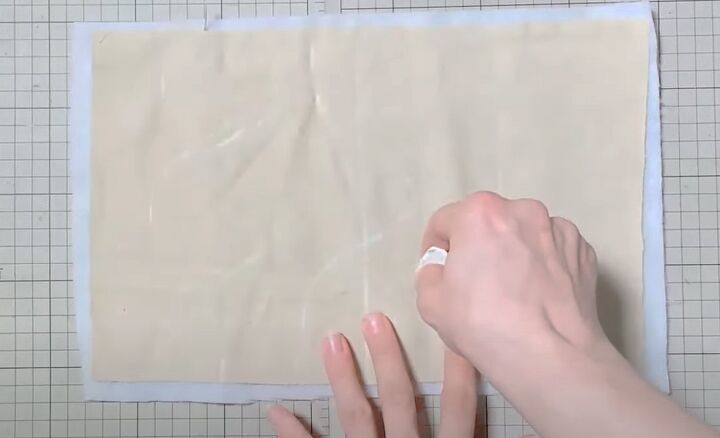 how to diy a cute crossbody bag free pattern, Marking fabric