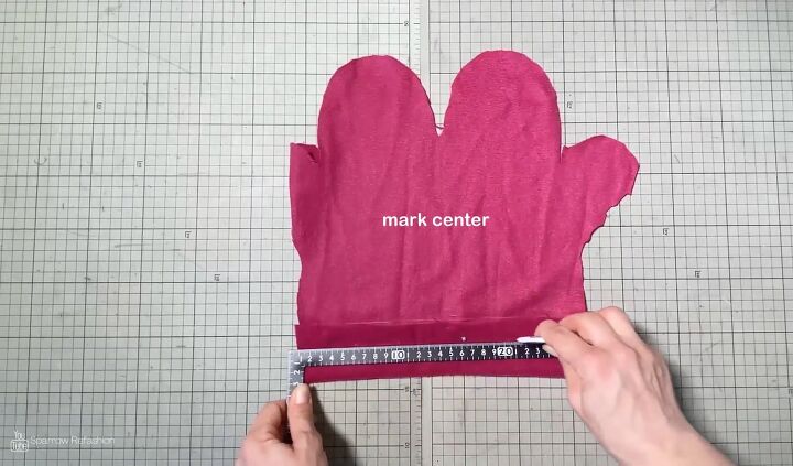 easy sewing tutorial how to make cozy fleece mittens, Marking fabric