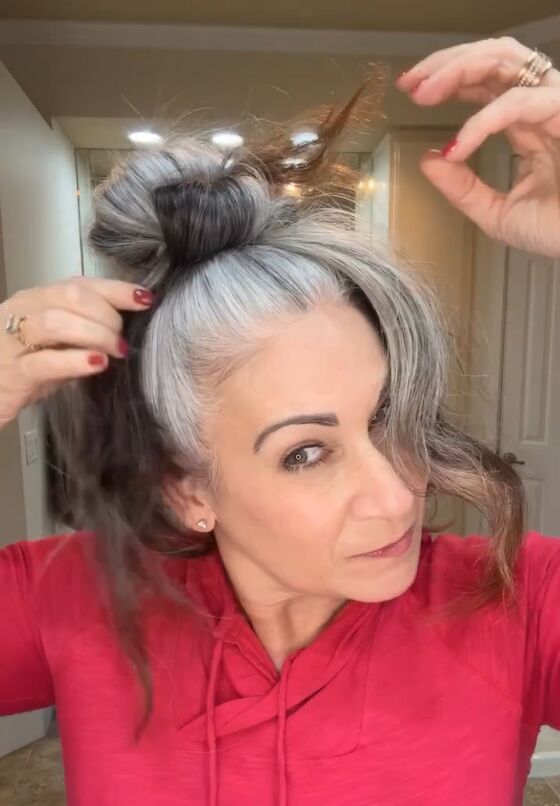 take your bun up a knot with this technique, Tucking hair