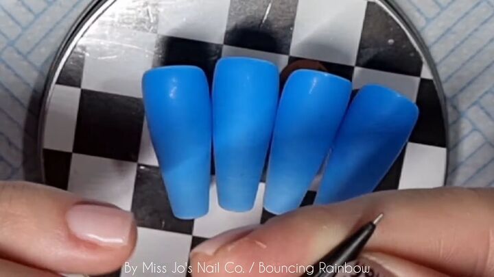 easy st patrick s day nails tutorial, Blue nails