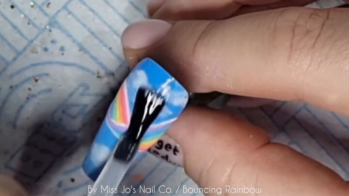 easy st patrick s day nails tutorial, Adding top coat