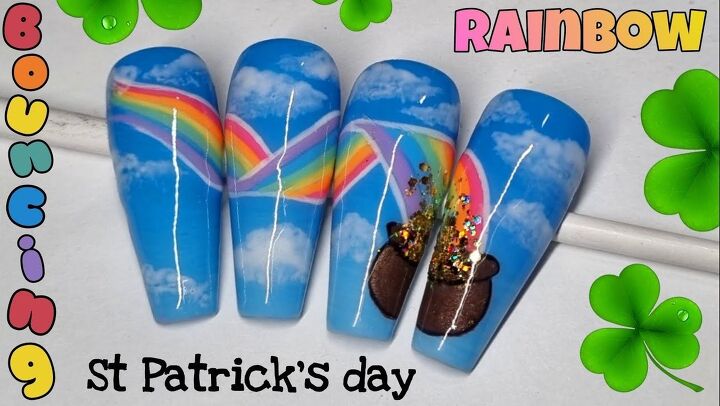 easy st patrick s day nails tutorial, Easy St Patrick s day nails