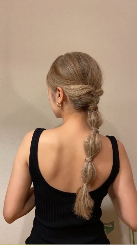 how to style your hair in a bubble ponytail, Bubble braid ponytail