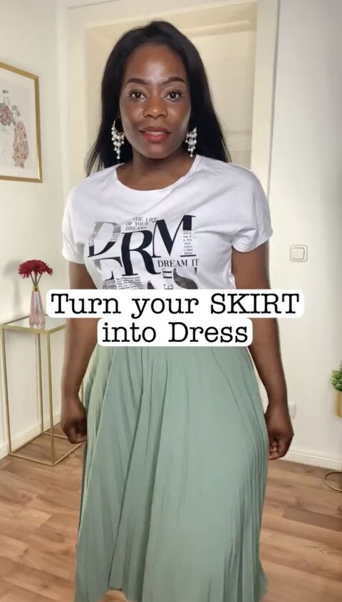 fashion hackturn your skirt into dress