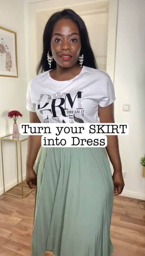 Fashion HackTurn Your Skirt Into Dress! | Upstyle Fashion HackTurn Your Skirt Into Dress! | Upstyle