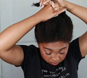 how to remove braids in 8 easy steps, Tying hair up