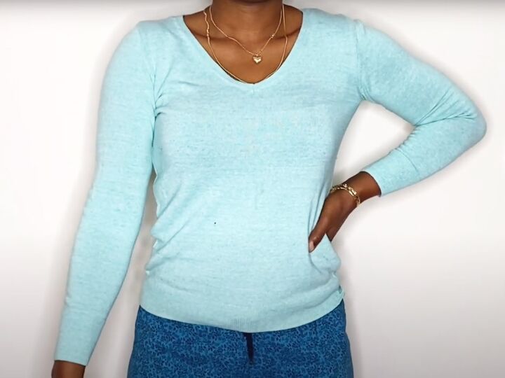 how to diy a cute cropped zip sweater, Sweater