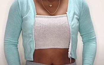 How to DIY a Cute Cropped Zip Sweater