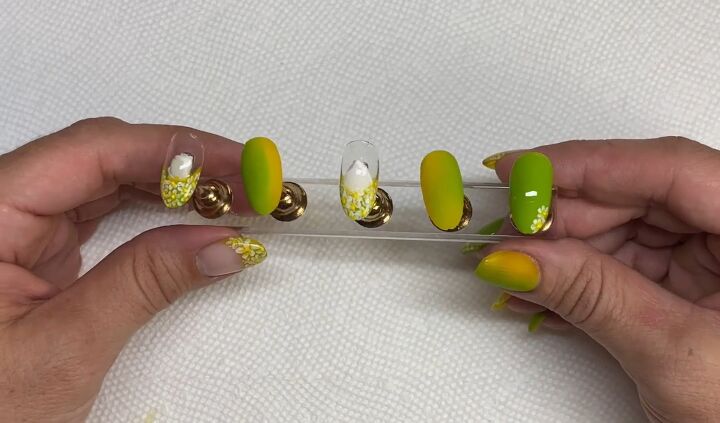 how to do an easy lime green french manicure for spring, Lime green French manicure