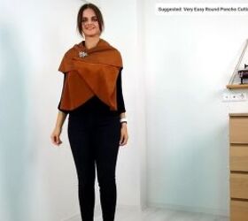 no sew tutorial how to diy a cozy shawl vest, Pinned shawl