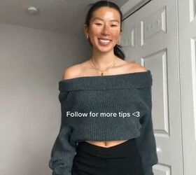 An Easy Hack to Crop Your Cardigan and Change Its Neckline