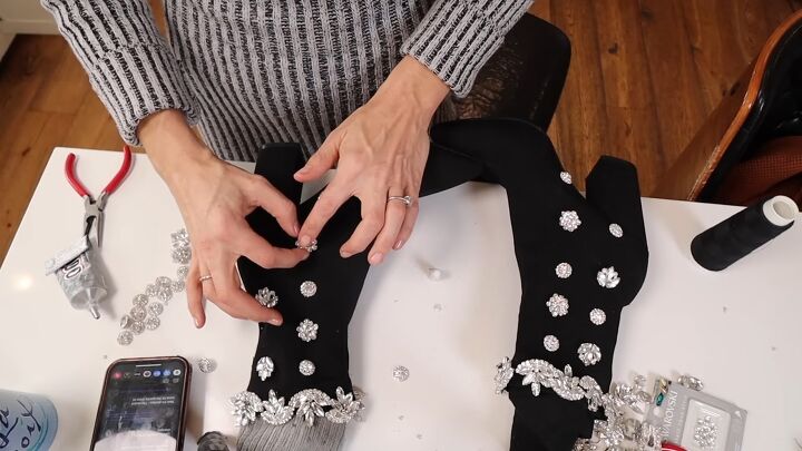 Put Rhinestone On Boot How to DIY Super Glam Rhinestone Sock Boots | Upstyle