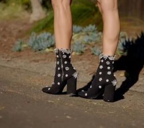 how to diy super glam rhinestone sock boots, DIY rhinestone sock boots