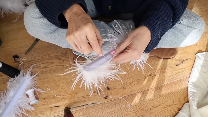 how to diy a super fabulous feather slap bracelet, Sewing