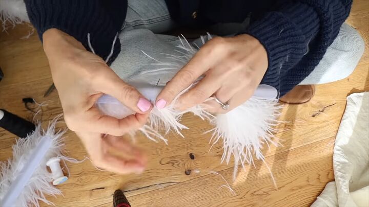 how to diy a super fabulous feather slap bracelet, Sewing