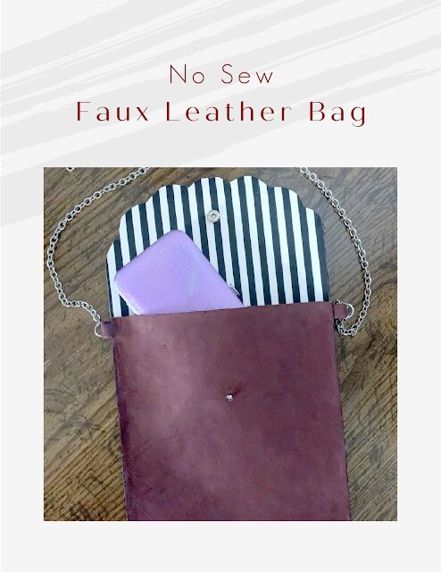 no sew faux leather bag