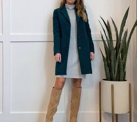 how to wear spring dresses with boots merrick s art, sweater dress with tall boots
