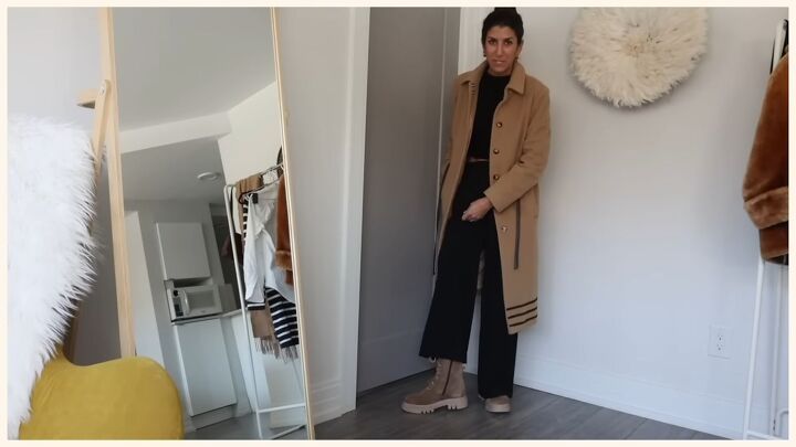 how to shop your closet 3 sustainable outfit ideas, Monochromatic trench coat look