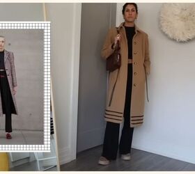how to shop your closet 3 sustainable outfit ideas, Monochromatic trench coat look