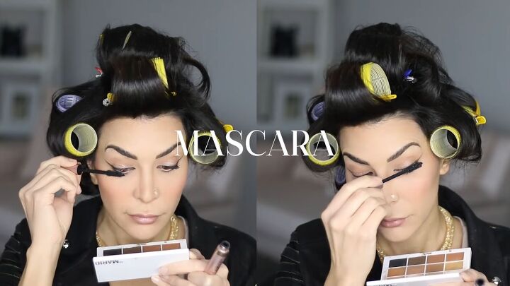 makeup tutorial super easy winged eyeliner hack, Applying mascara