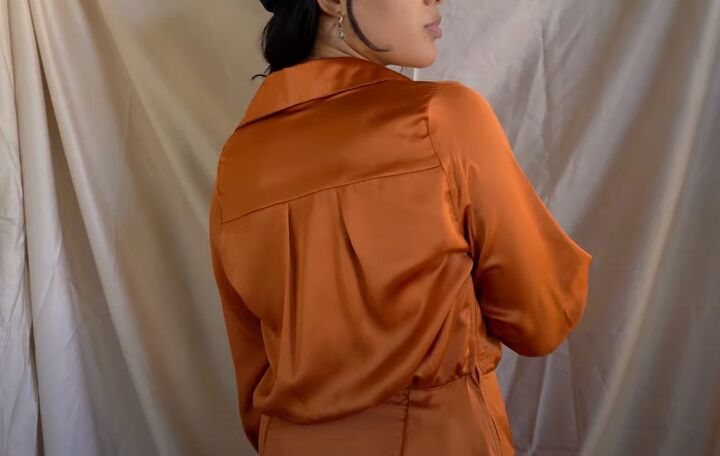 Sewing Tutorial: How DIY a Long Sleeve Satin Shirt Dress | Upstyle Sewing Tutorial: How DIY a Long Sleeve Satin Shirt Dress | Upstyle