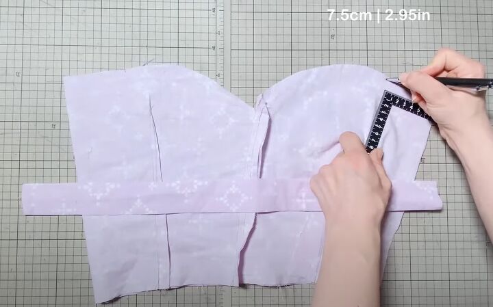 sewing tutorial how to diy a cute purple bustier dress, Shoulder straps