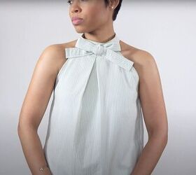 How to Upcycle a Men's Shirt Into a Cute Bow Top
