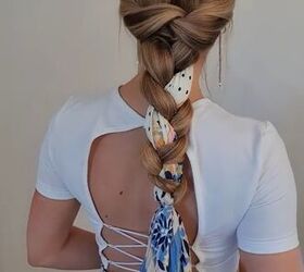 Grab a Silk Scarf and Upgrade Your Braid Like This